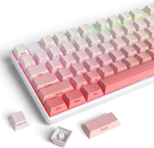 Vista 39 de Guffercty kred XDA Profile - Teclas negras minimalistas 75% Dye-sub PBT con teclas ISO para teclado mecánico MAC 60% 65% 75% 96% (muñeca negra)