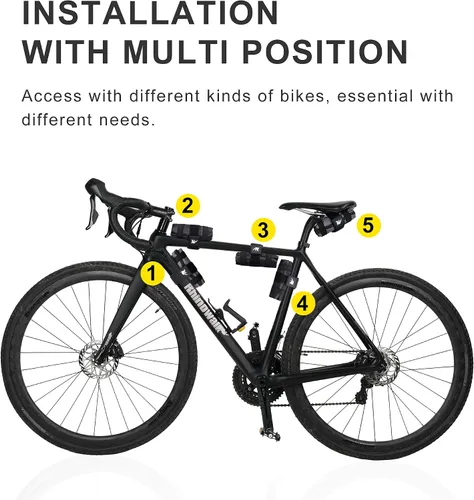 Vista 5 de Rhinowalk Bolsa de almacenamiento de herramientas de bicicleta con correas elásticas, bolsa plegable para herramientas de reparación de bicicletas