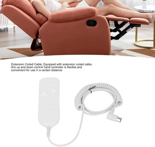 Vista 4 de Control de mano de silla, control remoto con 2 botones de conexión de 8 pines, sillas de conexión eléctrica reclinable auricular remoto reemplazo