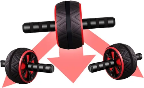 Vista 9 de SUPVOX Equipo de ejercicio abdominal, rueda de gimnasio abdominal, rueda de ejercicio abdominal, rodillo, accesorios de ejercicio, rodillo
