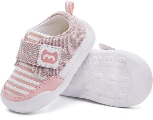 Vista 7 de BMCiTYBM Zapatos para bebé niño y niña, tenis antideslizantes suaves y ligeros, zapatos para caminar de primer paso, 6, 9, 12, 18, 24 meses