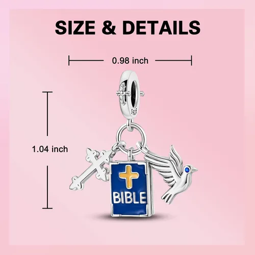 Vista 180 de Dije de girasol con diseño de estrella y luna y elefante para pulsera, collar de plata de ley 925, dijes de corazón de amor para mujer, regalo