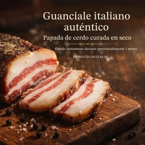 Vista 4 de Alma Gourmet Guanciale, papada italiana de cerdo curada en seco, aprox. 6 oz (170 g) - Paquete de 1