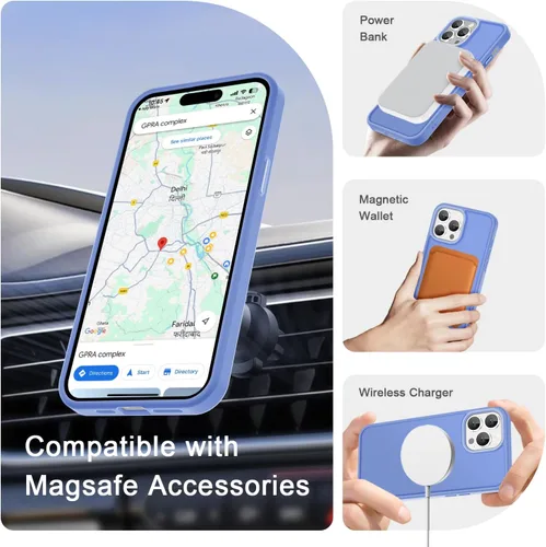 Vista 1693 de Funda para Google Pixel 10 Pro XL, cubierta magnética mate, color negro Fit for MagSafe, Screen Protector included, Shockproof Military Grade