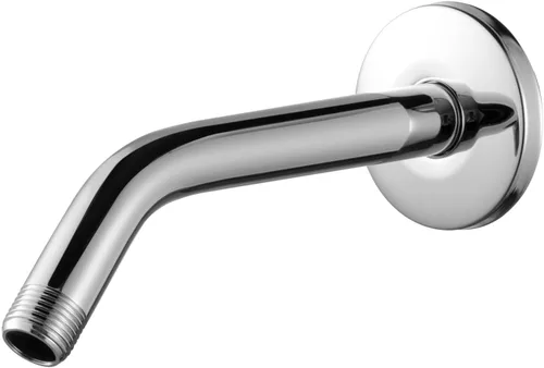 Vista 16 de OFFO Brazo de ducha con pestaña, de 6 pulgadas en oro brillante, montaje en pared, reemplazo, brazo angular de cabezal de ducha montado en la pared