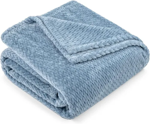Vista 24 de PAVILIA - Manta de forro polar suave y sólida de color negro para sofá, mantas ligeras y mullidas y cálidas para cama, manta de franela mullida