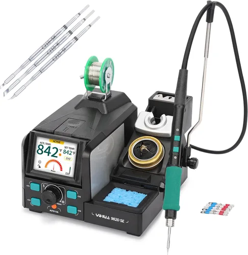 Vista 9 de YIHUA 982D SE 200W Kit de estación de soldadura con calibración automática