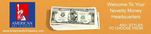Vista 4 de American Art Classics Paquete de 50 - Billetes tradicionales de un millón de dólares - No es moneda real