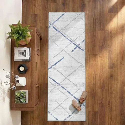 Vista 309 de jinchan Alfombra marroquí de pasillo 2x6 - Alfombra de pasillo lavable a máquina para cocina, alfombra moderna geométrica suave de pelo bajo