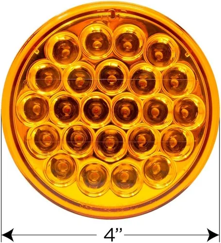 Vista 4 de Pro LED ST40A - Luz estroboscópica redonda de 4 pulgadas, 24 luces LED ámbar, sustituye a los productos de los compradores SL40AR - 12-24 voltios CC