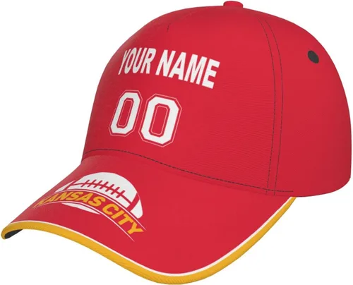 Vista 31 de Gorra personalizada con cualquier nombre y número ajustable, regalo personalizado para papá, hombres, mujeres, jóvenes, fanáticos de los deportes