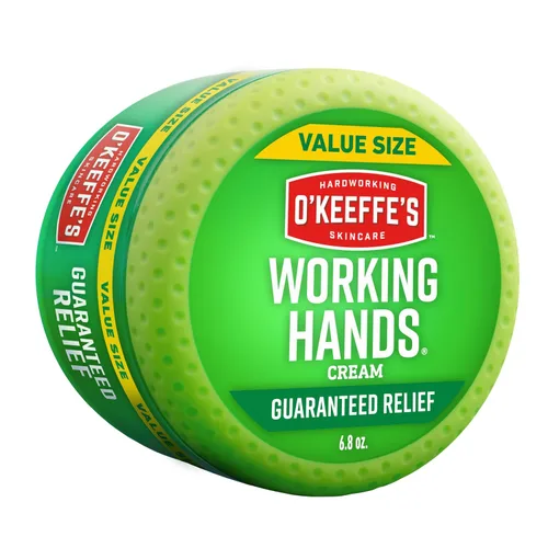 Vista 11 de O'Keeffe's Working Hands - Crema para manos, frasco de 3.4 oz. Repara las manos agrietadas, secas, hipoalergénicas, sin perfume, no grasosas