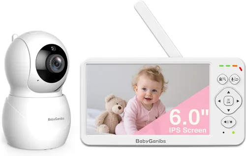 Vista 8 de Monitor de bebé con cámara y audio sin WiF 6" IPS pantalla 1 cámara