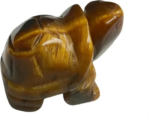 Vista 15 de Estatuas de animales talladas a mano de tortuga de sangre africana natural, coleccionables, cristales de 1.5 pulgadas y escultura de piedras
