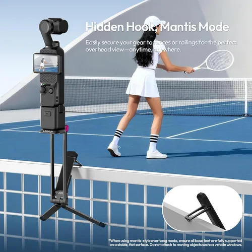 Vista 8 de ULANZI Trípode para cámara MA66 compatible con DJI OSMO Pocket 3/Pocket 4/4 Negro