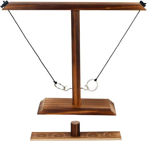 Vista 7 de Juego de lanzamiento de anillos, juego de gancho y anillo de base grande, juego de lanzamiento de gancho y anillo para adultos y niños, juego