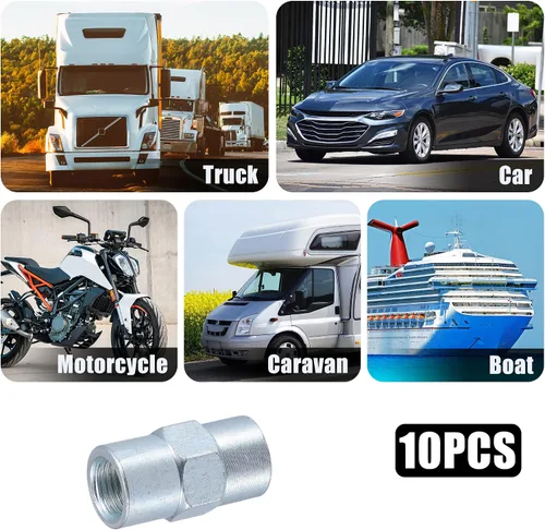 Vista 3 de X AUTOHAUX 10 unids motocicleta freno línea tubo accesorios M10x1mm para 3/16 "líneas de freno hidráulico Unión conector de tubería de freno duradero