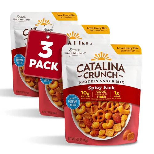Vista 9 de Catalina Crunch Mezcla de Snacks con Proteína y Cheese Crisps - 10g de Proteína, 1g de Azúcar por Porción - Buena Fuente de Fibra, Keto, Sin Gluten