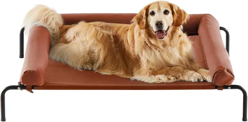 Vista 8 de RRPETHOME Cama Grande Elevada de Refrigeración para Perros, Cuna Elevada para Perros Grandes, Cama Elevada para Mascotas al Aire Libre, Cama