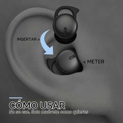 Vista 7 de Auriculares invisibles para dormir, pequeños y cómodos con bloqueo de ruido, auriculares inalámbricos Bluetooth 5.3, auriculares intraurales