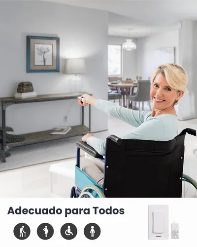 Vista 6 de Zoiinet - Kit de interruptor de luces inalámbrico, diseño con hebilla y removible, interruptor de múltiples vías, no necesita WiFi, programable