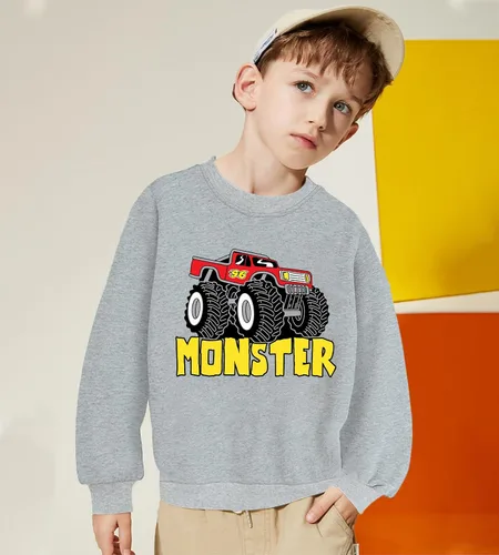 Vista 3 de Tkria Sudadera de manga larga para niños, de algodón, para invierno, con dibujos animados, 1-7T