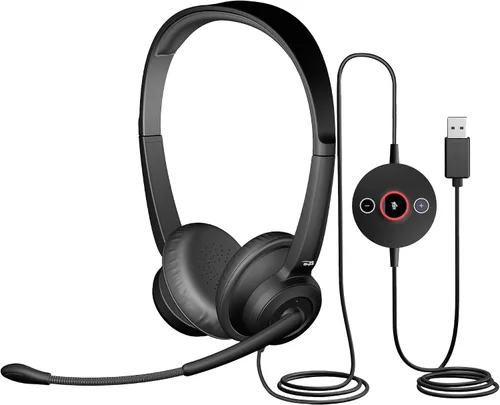 Vista 10 de Cyber Acoustics Auriculares estéreo (AC-204), estéreo de 0.138 in y adaptador Y, hogar, aula escolar K12 y educación