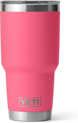 Vista 60 de YETI Rambler - Vaso de 30 oz, acero inoxidable, aislado al vacío con tapa MagSlider, color carmesí Amarillo