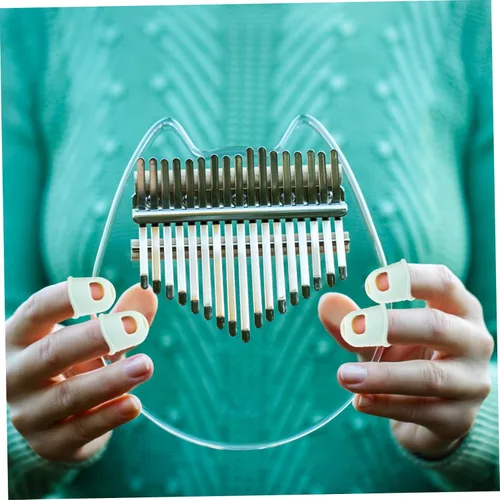 Vista 9 de Kisangel 2 pares de púas de pulgar para guitarra Kalimba, protector de guitarra para principiantes