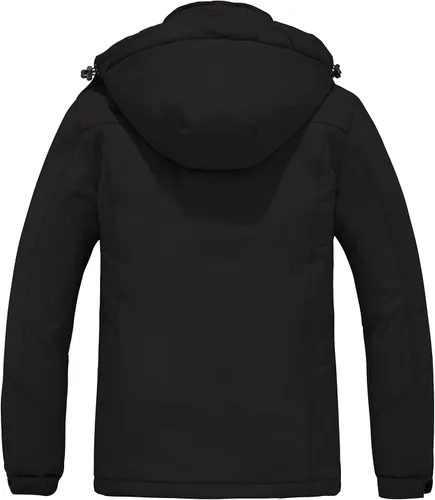 Vista 2 de Skieer Chaqueta de esquí impermeable para mujer, abrigo cálido de invierno, abrigo de snowboard de forro polar