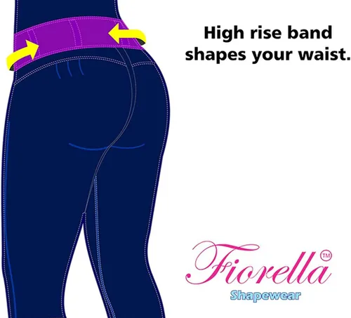 Vista 8 de Fiorella Shapewear Levantador de glúteos para mujer, pantalones vaqueros de cintura alta push up negro Levanta Cola Pantalones Colombianos 516BB