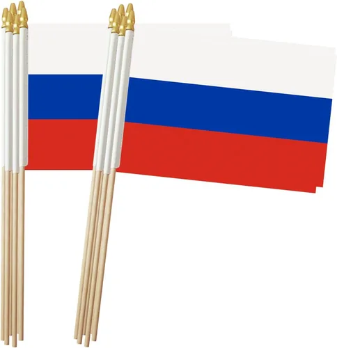 Vista 5 de Bandera de palo de Corea del Sur, mini banderas coreanas de mano, pequeña bandera de Corea del Sur de 5 x 8 pulgadas, paquete de 12, suministros