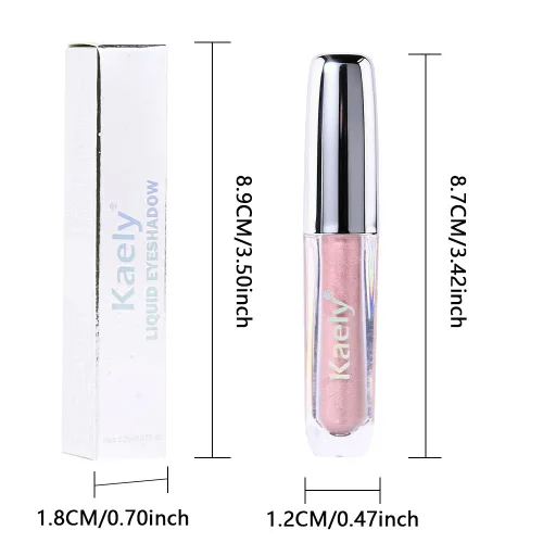 Vista 7 de Sombra de ojos líquida de una sola sombra, maquillaje líquido de ojos mate y brillante, larga duración, impermeable, a prueba de manchas, alto 01#