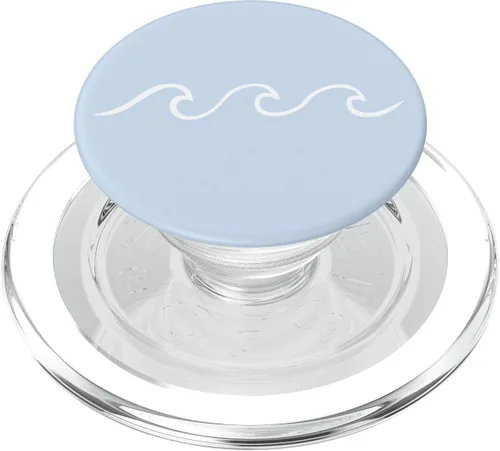Vista 8 de Estéticamente agradable playa japonesa ola minimalista surf PopSockets Standard PopGrip
