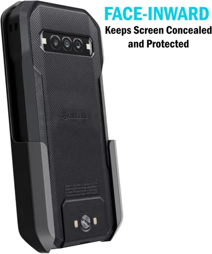Vista 4 de Nakedcellphone Funda para Kyocera DuraForce Pro 3 Clip de cinturón de teléfono - Negro