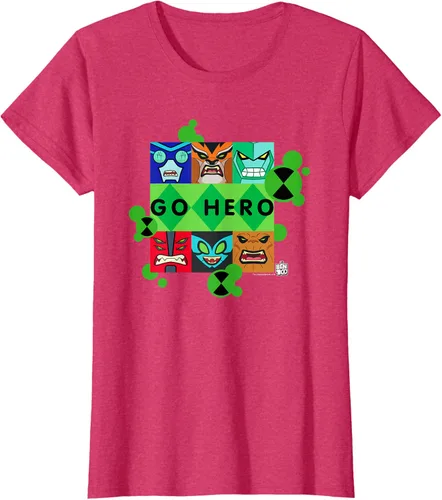 Vista 10 de Ben 10 Go Hero - Camiseta, Azul / Patchwork, S
