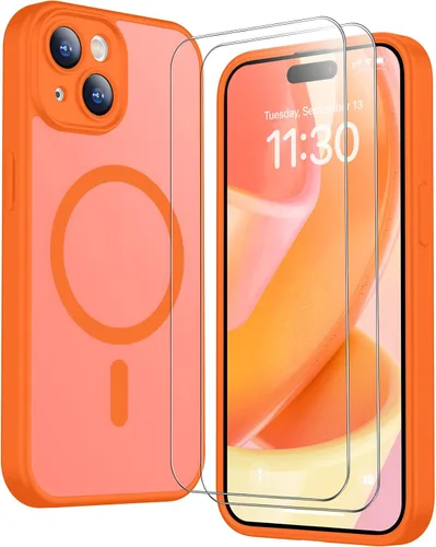 Vista 147 de SPIDERCASE Funda magnética translúcida diseñada para iPhone 11, con 2 protectores de pantalla de vidrio templado, antihuellas, para iPhone 11 de 6.1