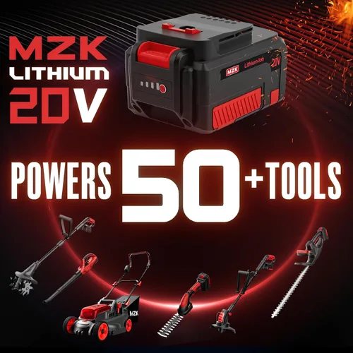 Vista 7 de MZK Soplador de hojas inalámbrico, soplador eléctrico de 20 V con batería para el cuidado del césped, soplador de hojas eléctrico ligero para soplar
