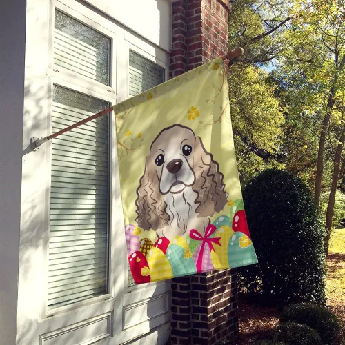 Vista 546 de Caroline's Treasures BB1923GF Bandera decorativa para jardín con diseño de Border Collie, para caza de huevos de Pascua, para jardín, jardín, patio