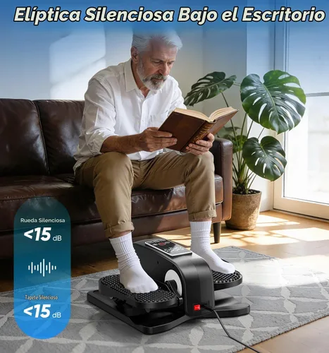 Vista 3 de HOMGIM Under Desk Elliptical Machine - Quiet Motorized Leg Exerciser with Smart Remote, 12-Speed Manual Programs Auto/3 Auto Programs LCD Display &