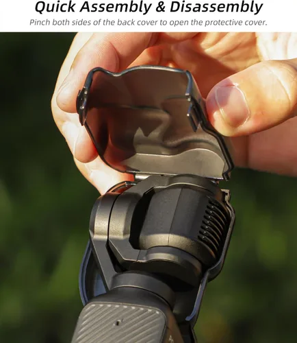 Vista 3 de Pocket 3 Funda protectora para DJI Osmo Pocket 3, Gimbal Protector de pantalla de lente Cubierta protectora para DJI Osmo Pocket 3 Accesorios, Negro