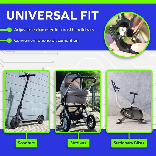 Vista 7 de Soporte para teléfono celular, para bicicleta, para todo tipo de Smartphone: iPhone 7 /7+, 6 /6+, 5s, 5, Samsung Galaxy S7 /S7 Edge, S6, S5, S4