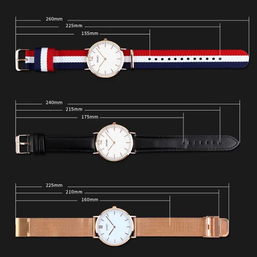 Vista 6 de FANMIS Reloj de pulsera analógico de cuarzo súper fino unisex clásico unisex de acero inoxidable ultra fino caso de negocios