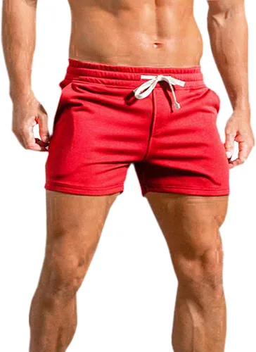 Vista 11 de Pantalones cortos de algodón de 5.5/7 pulgadas para hombre, pantalones cortos de entrenamiento de algodón con bolsillos