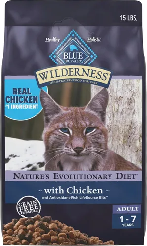 Vista 12 de Blue Buffalo Wilderness - Dieta Evolutiva Natural de la Naturaleza, Alimento Seco Natural para Gatos Adultos Alto en Proteínas y Sin Granos, Sabor