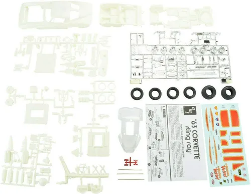 Vista 5 de AMT/Premium Hobbies 1963 Corvette Sting Ray 1:25 Kit de coche modelo de plástico CP7728