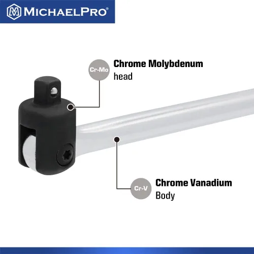 Vista 2 de MichaelPro Barra disyuntora de extensión de 1/2 pulgada x 24 pulgadas, acero Cr-V premium MP007006