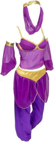 Vista 3 de disfraz de mi bella genio bailarina árabe para mujer