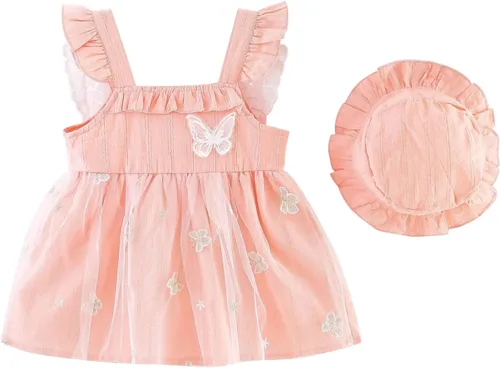 Vista 26 de Vestido tutú de verano para niñas pequeñas, sin espalda, vestido de princesa para fiesta de cumpleaños, vestido de verano con lazo floral
