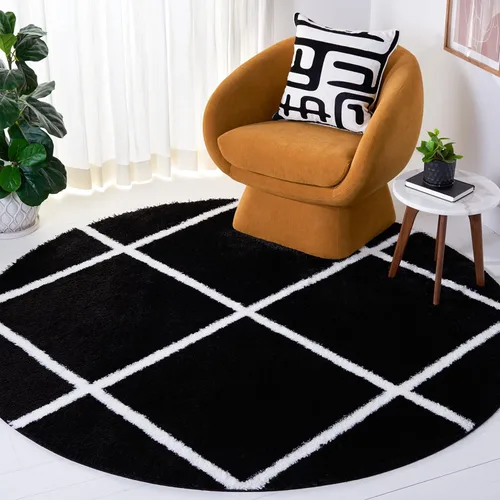 Vista 48 de SAFAVIEH Tahoe Shag Collection - Alfombra para pasillo, 2 x 9 pies, diseño de enrejado, no desprende pelusa y de fácil cuidado, 1.2 pulgadas